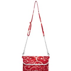 Patterns, Corazones, Texture, Red, Mini Crossbody Handbag by nateshop