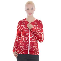 Patterns, Corazones, Texture, Red, Casual Zip Up Jacket by nateshop