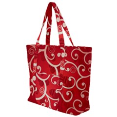 Patterns, Corazones, Texture, Red, Zip Up Canvas Bag by nateshop