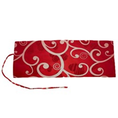 Patterns, Corazones, Texture, Red, Roll Up Canvas Pencil Holder (s) by nateshop