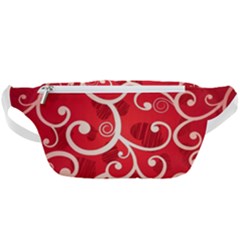 Patterns, Corazones, Texture, Red, Waist Bag  by nateshop