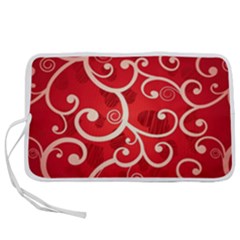 Patterns, Corazones, Texture, Red, Pen Storage Case (s) by nateshop