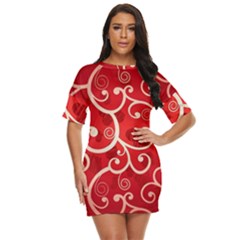 Patterns, Corazones, Texture, Red, Just Threw It On Dress by nateshop