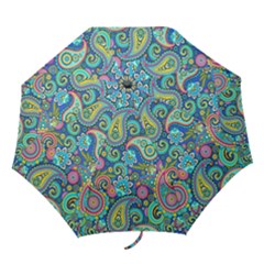 Patterns, Green Background, Texture Folding Umbrellas by nateshop