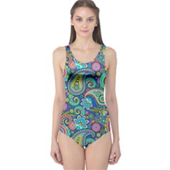 Patterns, Green Background, Texture One Piece Swimsuit by nateshop