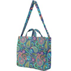 Patterns, Green Background, Texture Square Shoulder Tote Bag