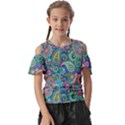 Patterns, Green Background, Texture Kids  Butterfly Cutout T-Shirt View1