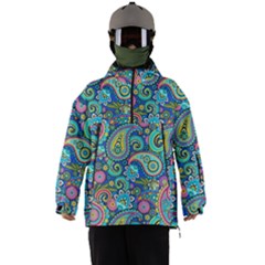 Patterns, Green Background, Texture Men s Ski And Snowboard Waterproof Breathable Jacket by nateshop