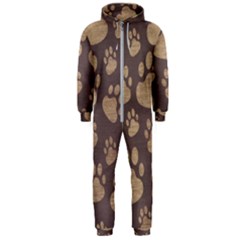 Paws Patterns, Creative, Footprints Patterns Hooded Jumpsuit (men) by nateshop