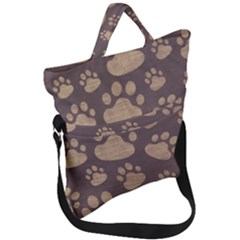 Paws Patterns, Creative, Footprints Patterns Fold Over Handle Tote Bag by nateshop