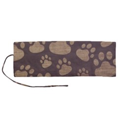 Paws Patterns, Creative, Footprints Patterns Roll Up Canvas Pencil Holder (m) by nateshop