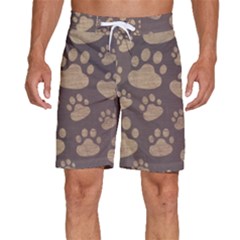 Paws Patterns, Creative, Footprints Patterns Men s Beach Shorts by nateshop