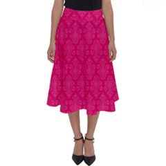 Pink Pattern, Abstract, Background, Bright, Desenho Perfect Length Midi Skirt by nateshop