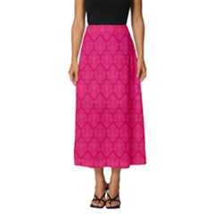 Pink Pattern, Abstract, Background, Bright, Desenho Classic Midi Chiffon Skirt by nateshop