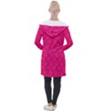 Pink Pattern, Abstract, Background, Bright, Desenho Longline Hooded Cardigan View2