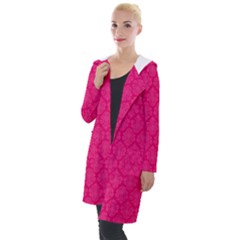 Pink Pattern, Abstract, Background, Bright, Desenho Hooded Pocket Cardigan by nateshop