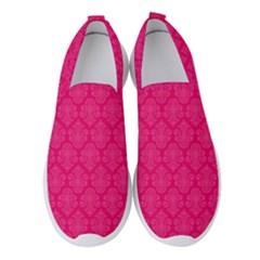 Pink Pattern, Abstract, Background, Bright, Desenho Women s Slip On Sneakers by nateshop