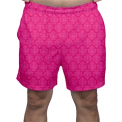 Pink Pattern, Abstract, Background, Bright, Desenho Men s Shorts by nateshop