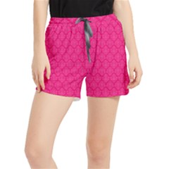 Pink Pattern, Abstract, Background, Bright, Desenho Women s Runner Shorts by nateshop