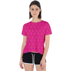 Pink Pattern, Abstract, Background, Bright, Desenho Open Back Sport T-shirt by nateshop