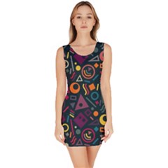 Random, Abstract, Forma, Cube, Triangle, Creative Bodycon Dress