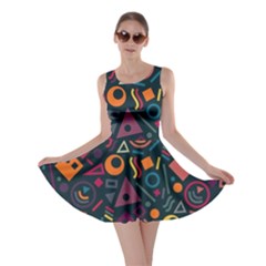 Random, Abstract, Forma, Cube, Triangle, Creative Skater Dress