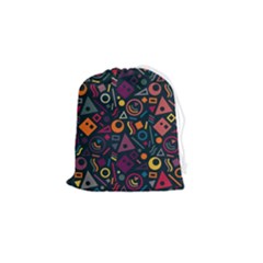 Random, Abstract, Forma, Cube, Triangle, Creative Drawstring Pouch (small)