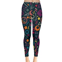 Random, Abstract, Forma, Cube, Triangle, Creative Everyday Leggings 