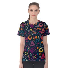 Random, Abstract, Forma, Cube, Triangle, Creative Women s Cotton T-shirt