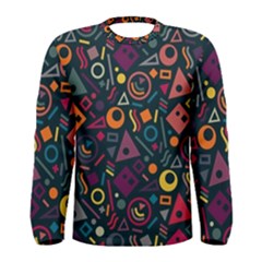 Random, Abstract, Forma, Cube, Triangle, Creative Men s Long Sleeve T-shirt