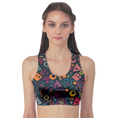 Random, Abstract, Forma, Cube, Triangle, Creative Fitness Sports Bra