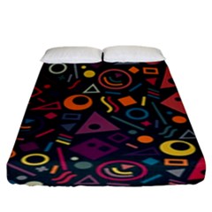 Random, Abstract, Forma, Cube, Triangle, Creative Fitted Sheet (king Size)