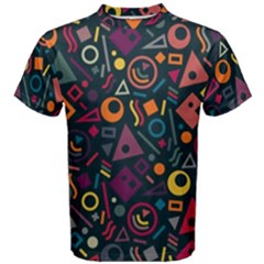 Random, Abstract, Forma, Cube, Triangle, Creative Men s Cotton T-shirt