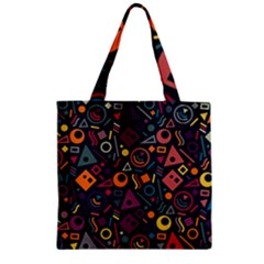 Random, Abstract, Forma, Cube, Triangle, Creative Zipper Grocery Tote Bag