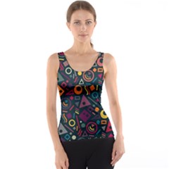 Random, Abstract, Forma, Cube, Triangle, Creative Women s Basic Tank Top