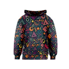 Random, Abstract, Forma, Cube, Triangle, Creative Kids  Pullover Hoodie