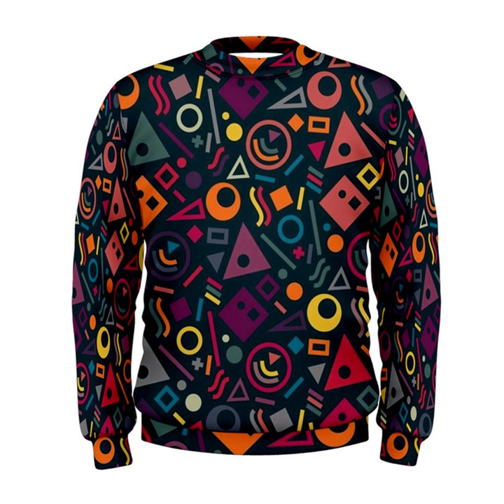 Random, Abstract, Forma, Cube, Triangle, Creative Men s Sweatshirt