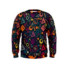 Random, Abstract, Forma, Cube, Triangle, Creative Kids  Sweatshirt