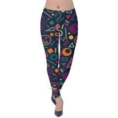 Random, Abstract, Forma, Cube, Triangle, Creative Velvet Leggings