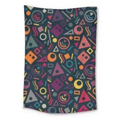 Random, Abstract, Forma, Cube, Triangle, Creative Large Tapestry