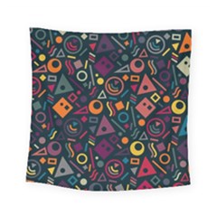 Random, Abstract, Forma, Cube, Triangle, Creative Square Tapestry (small)