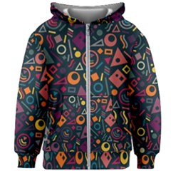 Random, Abstract, Forma, Cube, Triangle, Creative Kids  Zipper Hoodie Without Drawstring