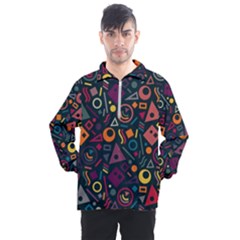 Random, Abstract, Forma, Cube, Triangle, Creative Men s Half Zip Pullover