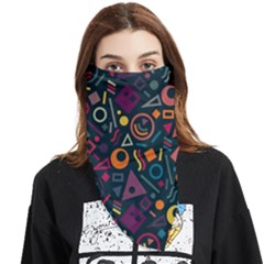 Random, Abstract, Forma, Cube, Triangle, Creative Face Covering Bandana (triangle) by nateshop