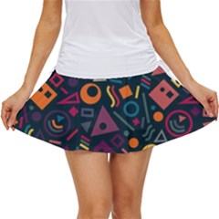 Random, Abstract, Forma, Cube, Triangle, Creative Women s Skort by nateshop