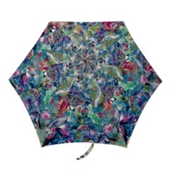 Abstract Confluence Mini Folding Umbrellas by kaleidomarblingart