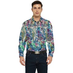 Abstract Confluence Men s Long Sleeve  Shirt by kaleidomarblingart