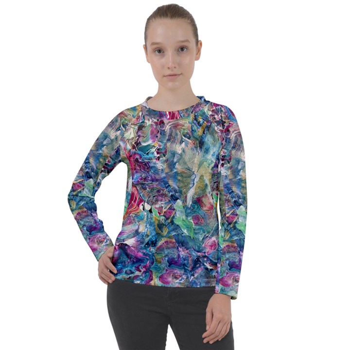 Abstract confluence Women s Long Sleeve Raglan T-Shirt