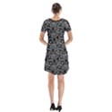 Noir Nouveau Chic Pattern Short Sleeve V-neck Flare Dress View2