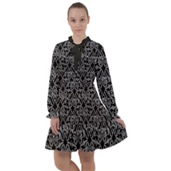 Noir Nouveau Chic Pattern All Frills Chiffon Dress by dflcprintsclothing